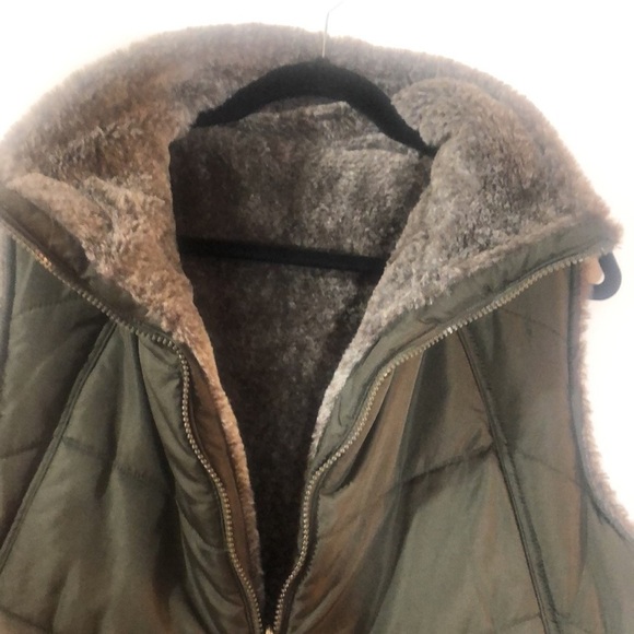 𝅺brown vest faux fur lined  no tag 2XL - Picture 2 of 3
